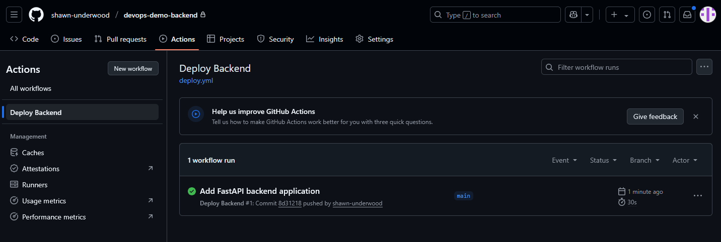 Backend Success
